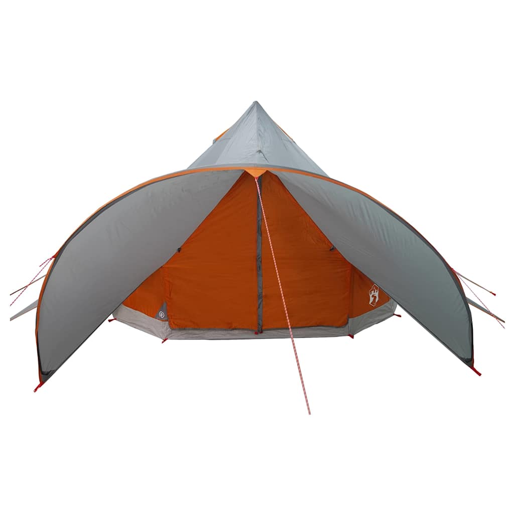 Teepee Tent 3-Person Grey and Orange 312 x 312 x 197 cm