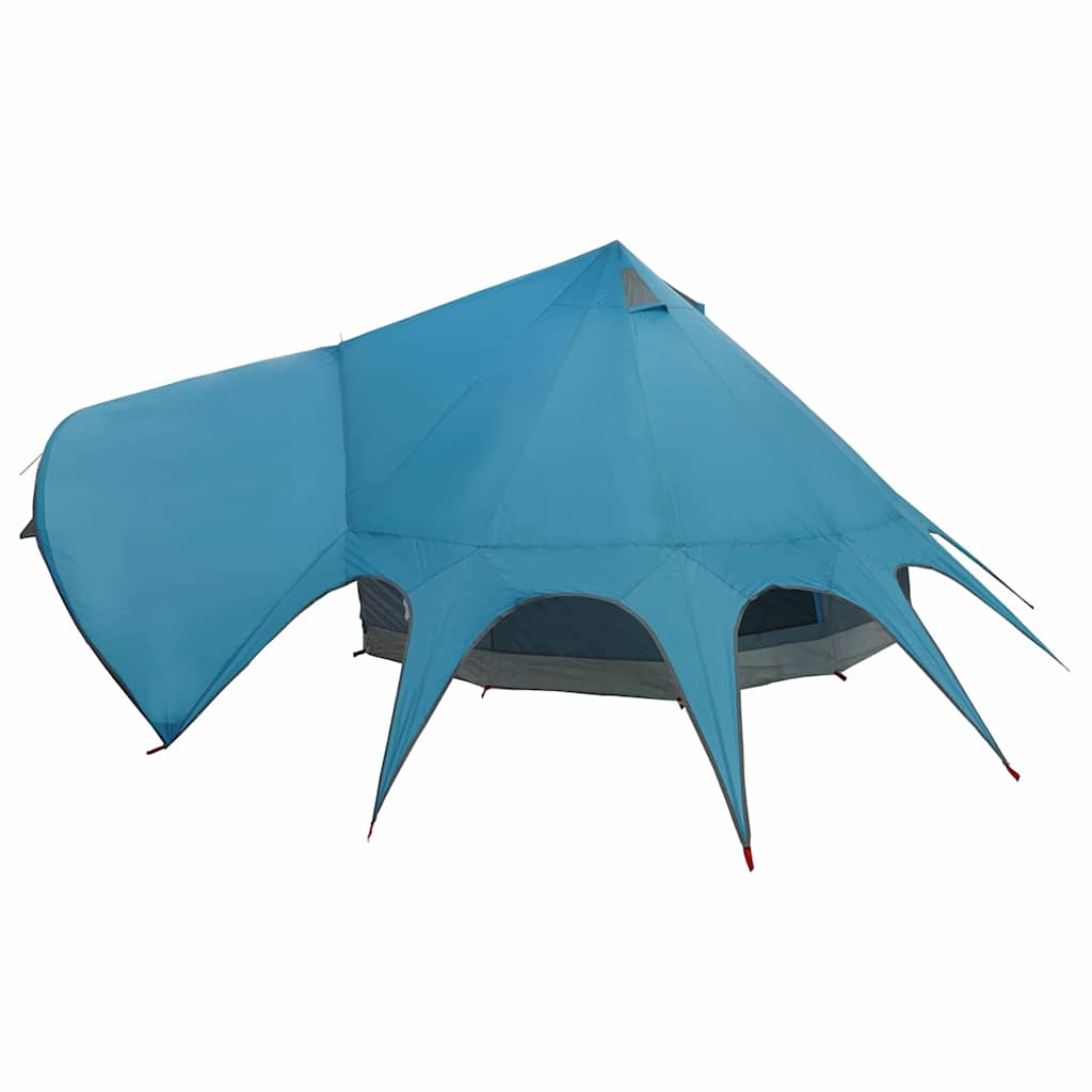 Teepee Tent 5-Person with Roof Blue and Grey 415 x 415 x 247 cm