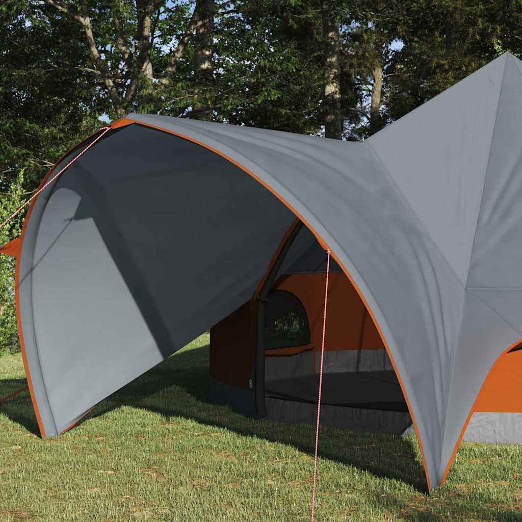 Teepee Tent 5-Person Grey and Orange 415 x 415 x 247 cm