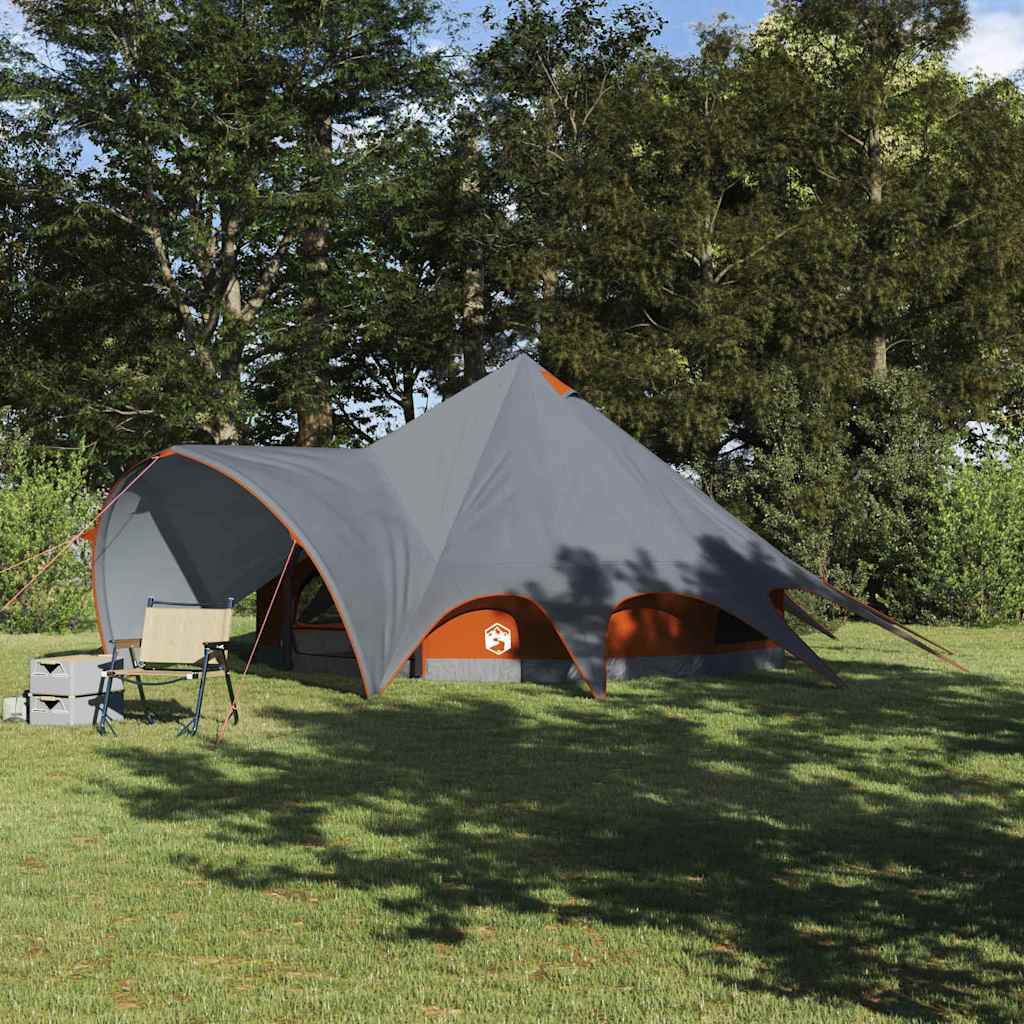 Teepee Tent 5-Person Grey and Orange 415 x 415 x 247 cm