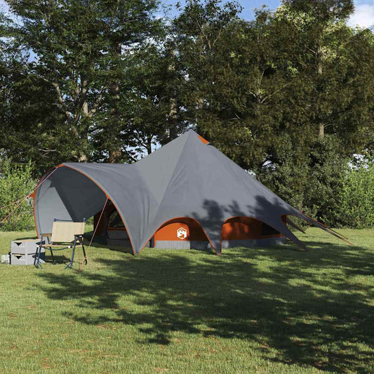 Teepee Tent 5-Person Grey and Orange 415 x 415 x 247 cm