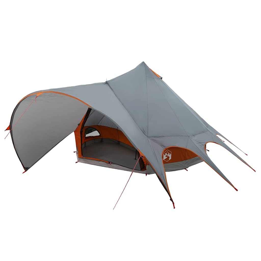 Teepee Tent 5-Person Grey and Orange 415 x 415 x 247 cm