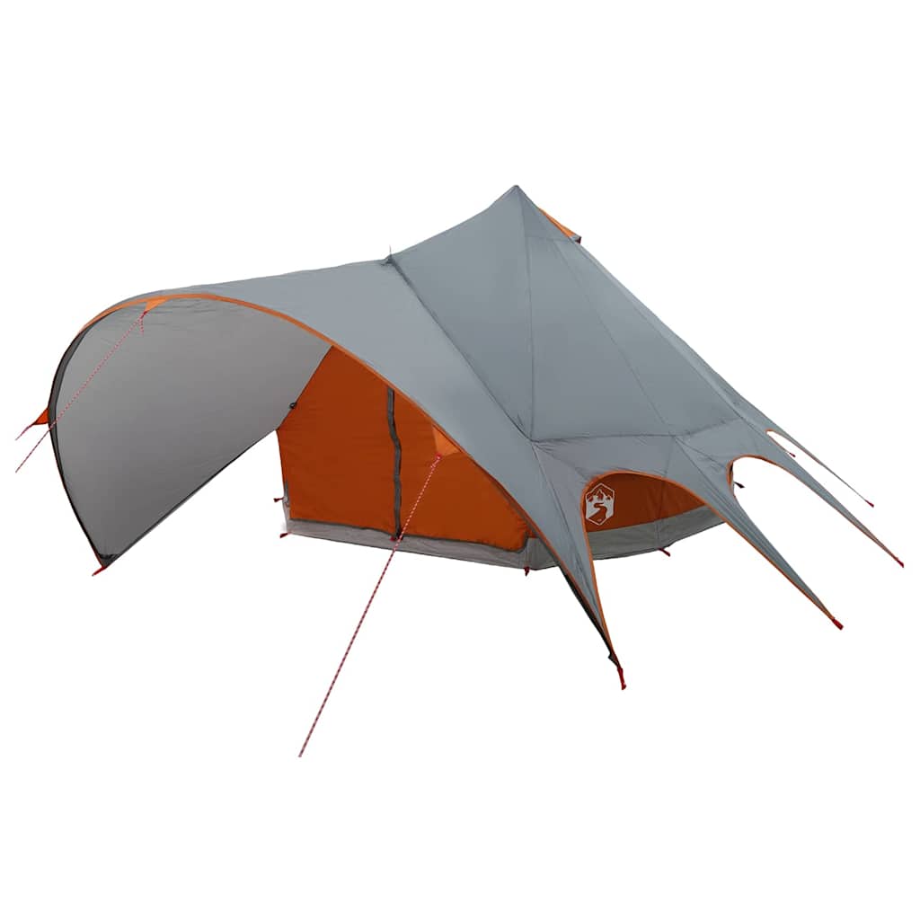 Teepee Tent 5-Person Grey and Orange 415 x 415 x 247 cm