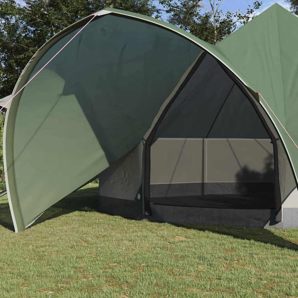 Teepee Tent 7-Person Green and Grey 600 x 600 x 347 cm