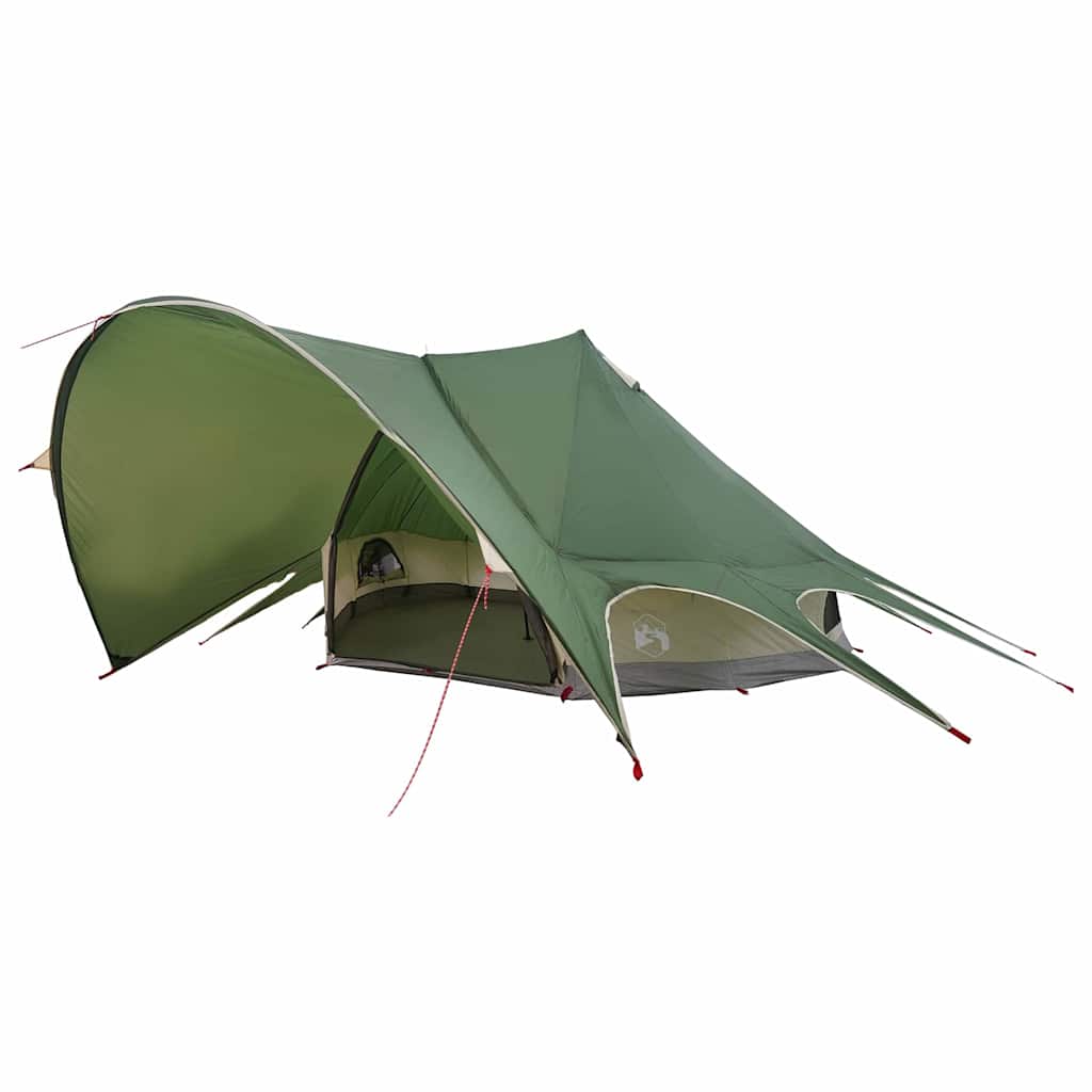 Teepee Tent 7-Person Green and Grey 600 x 600 x 347 cm