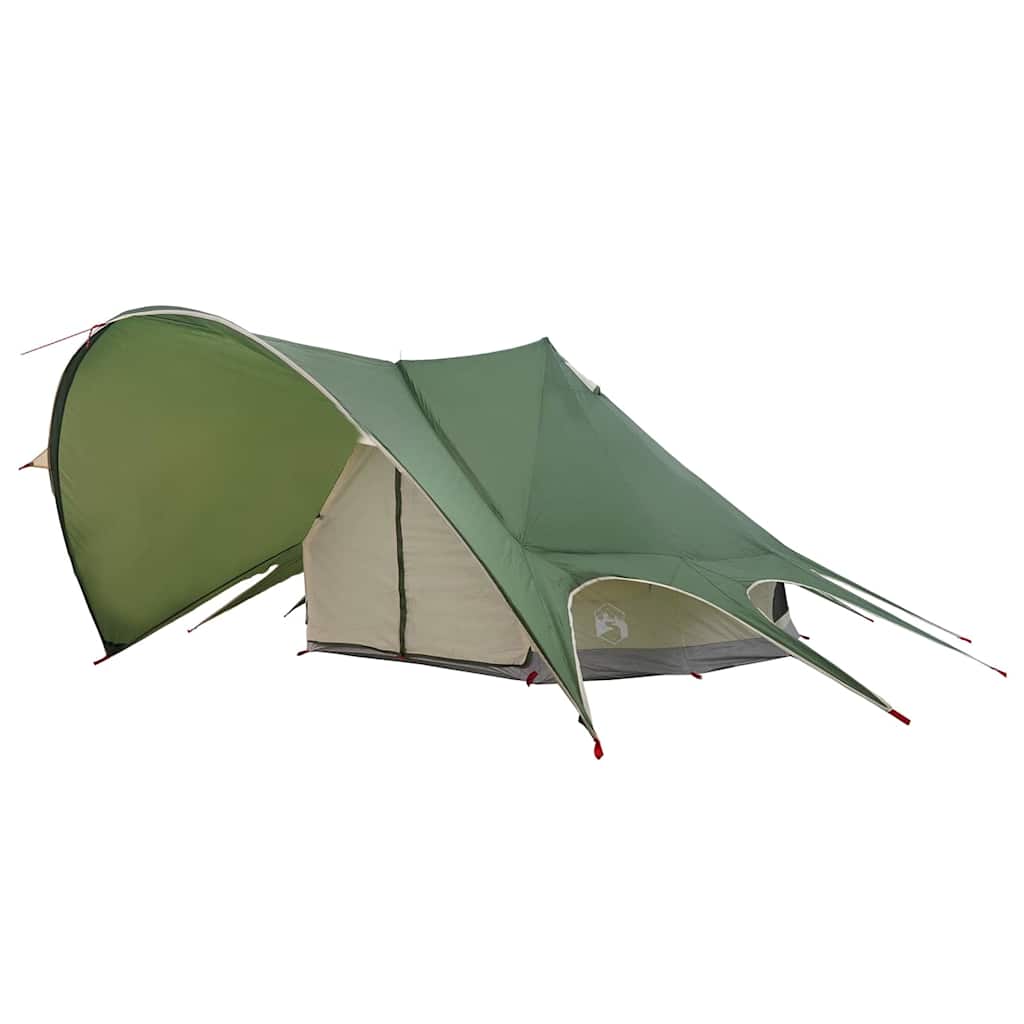 Teepee Tent 7-Person Green and Grey 600 x 600 x 347 cm