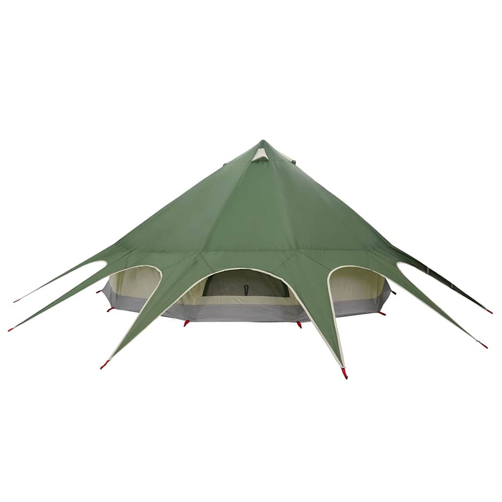 Teepee Tent 7-Person Green and Grey 600 x 600 x 347 cm
