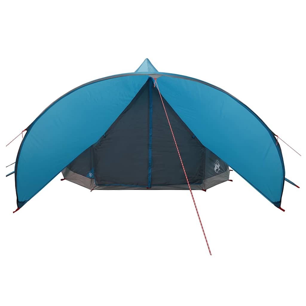 Teepee Tent 7-Person with Roof Blue and Grey 600 x 600 x 347 cm
