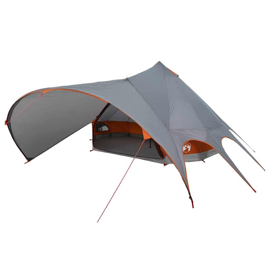 Teepee Tent 7-Person Grey and Orange 600 x 600 x 347 cm