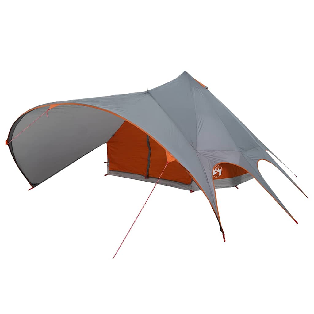 Teepee Tent 7-Person Grey and Orange 600 x 600 x 347 cm