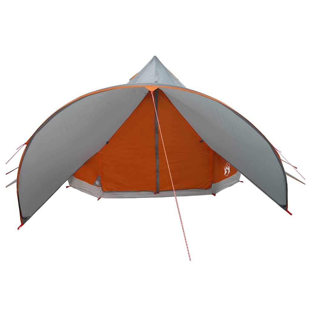 Teepee Tent 7-Person Grey and Orange 600 x 600 x 347 cm