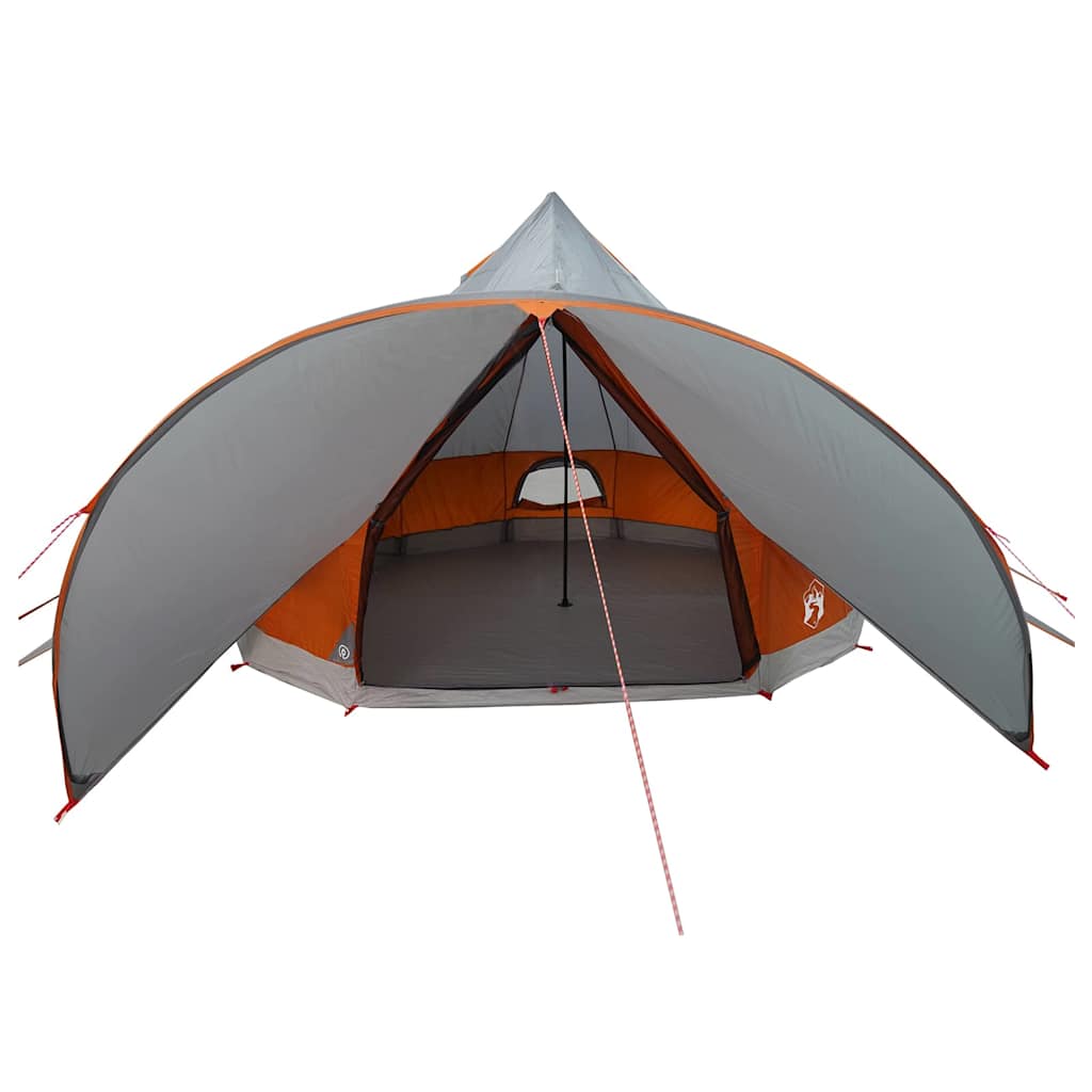Teepee Tent 7-Person Grey and Orange 600 x 600 x 347 cm