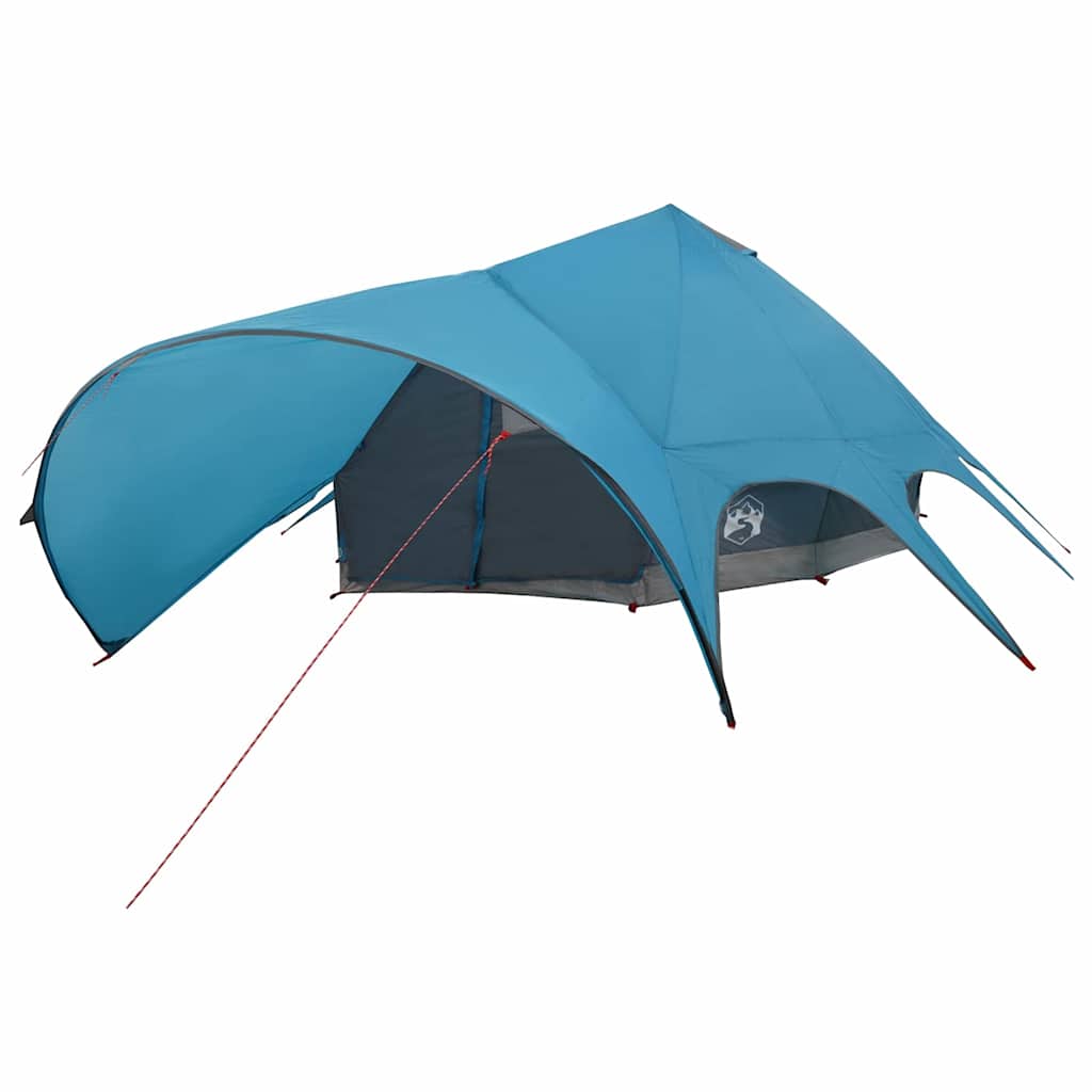 Teepee Tent 9-Person with Roof Blue and Grey 502 x 502 x 297 cm