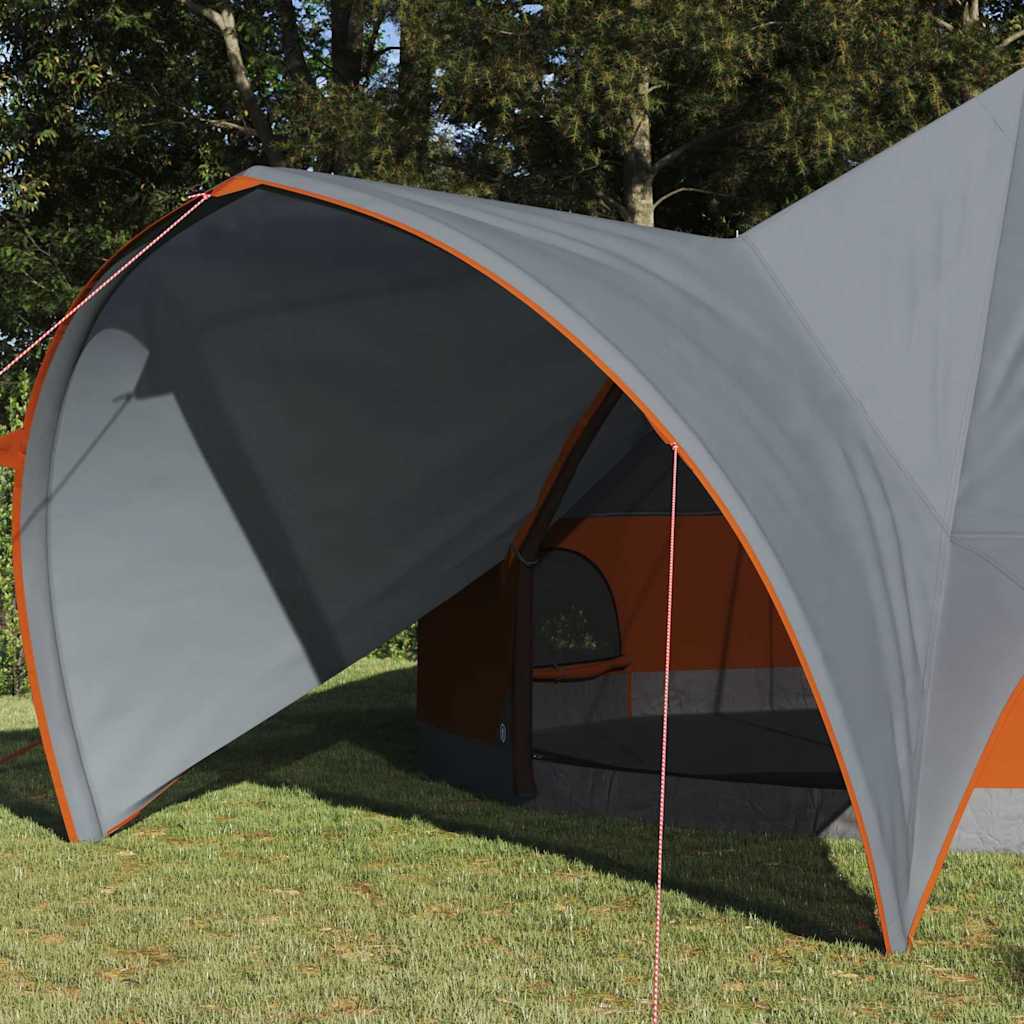 Teepee Tent 9-Person Grey and Orange 502 x 502 x 297 cm