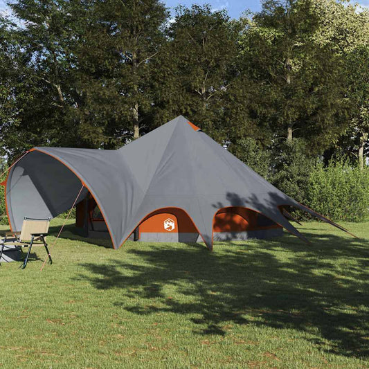 Teepee Tent 9-Person Grey and Orange 502 x 502 x 297 cm