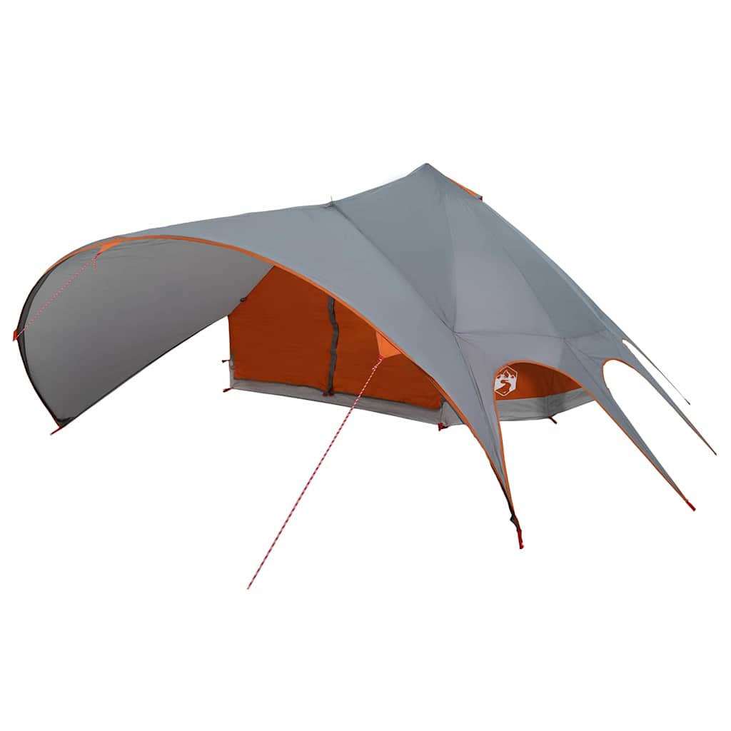 Teepee Tent 9-Person Grey and Orange 502 x 502 x 297 cm