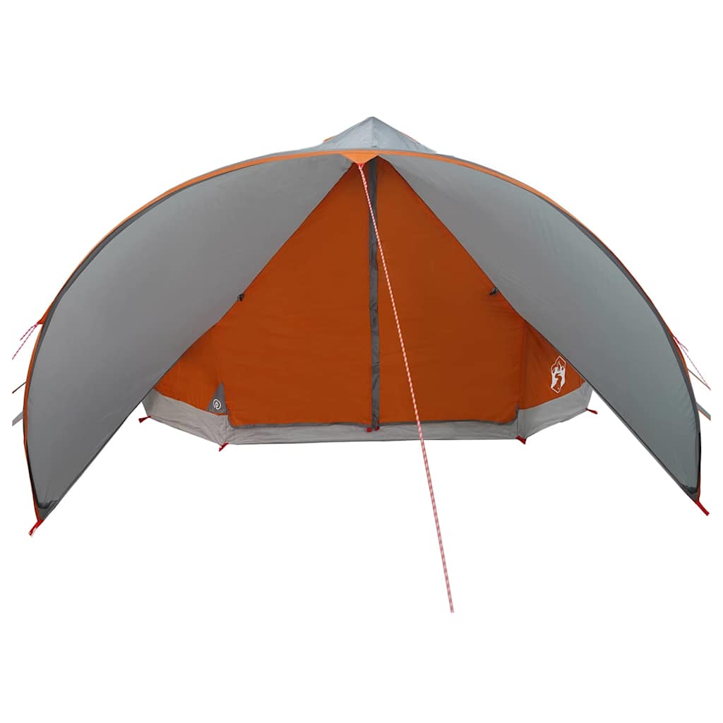 Teepee Tent 9-Person Grey and Orange 502 x 502 x 297 cm