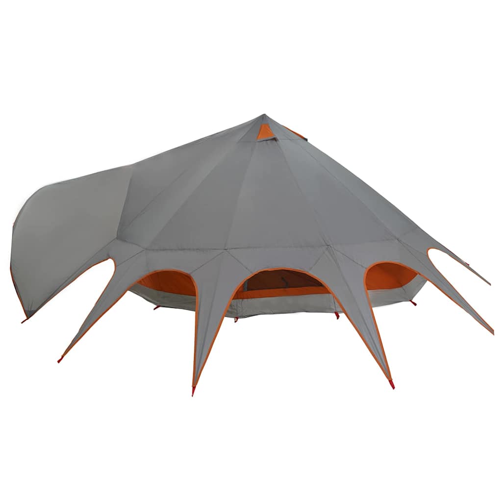 Teepee Tent 9-Person Grey and Orange 502 x 502 x 297 cm