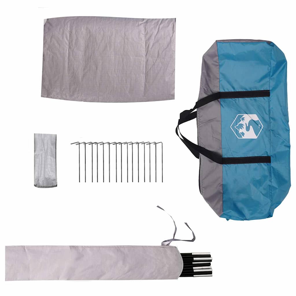 Dome Tent 4-Person with Roof Blue 505 x 450 x 248 cm