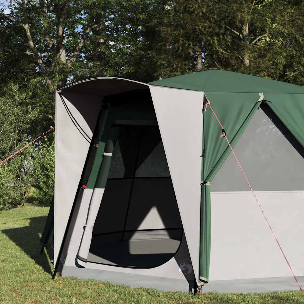 Cabin Tent 6-Person with Roof Green 425 x 396 x 222 cm