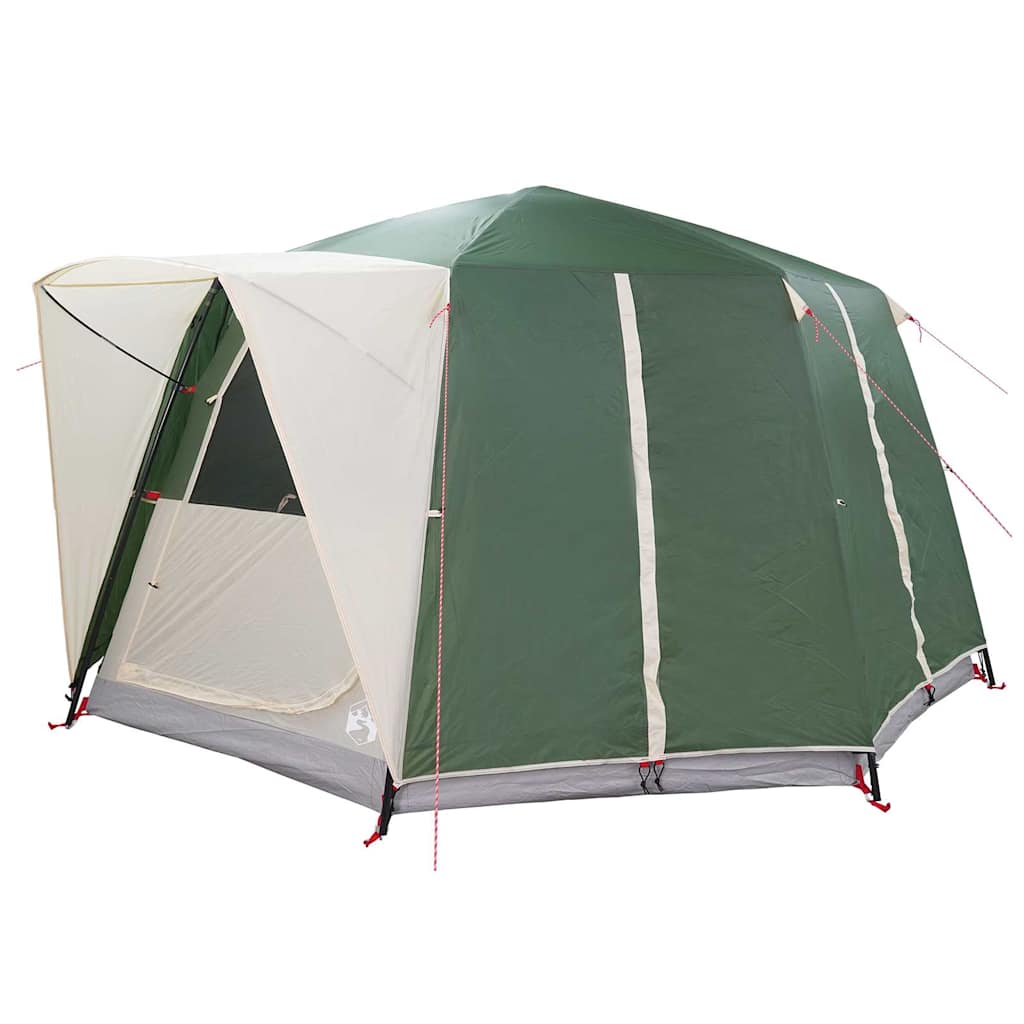 Cabin Tent 6-Person with Roof Green 425 x 396 x 222 cm