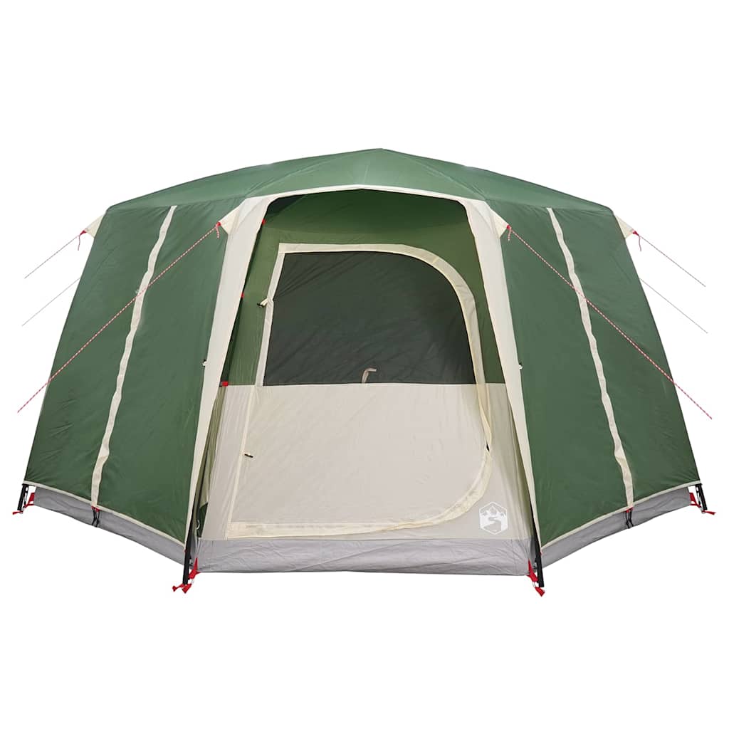 Cabin Tent 6-Person with Roof Green 425 x 396 x 222 cm