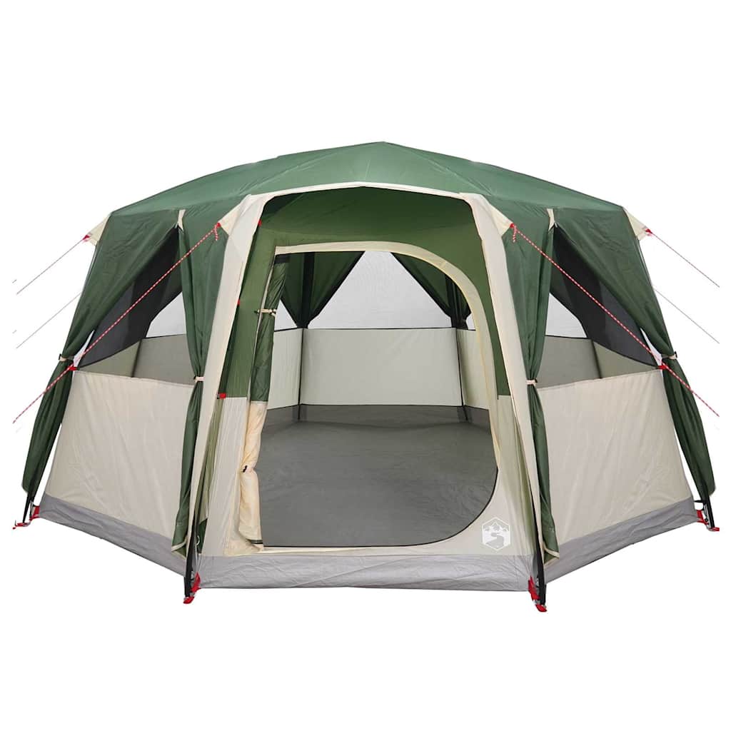 Cabin Tent 6-Person with Roof Green 425 x 396 x 222 cm