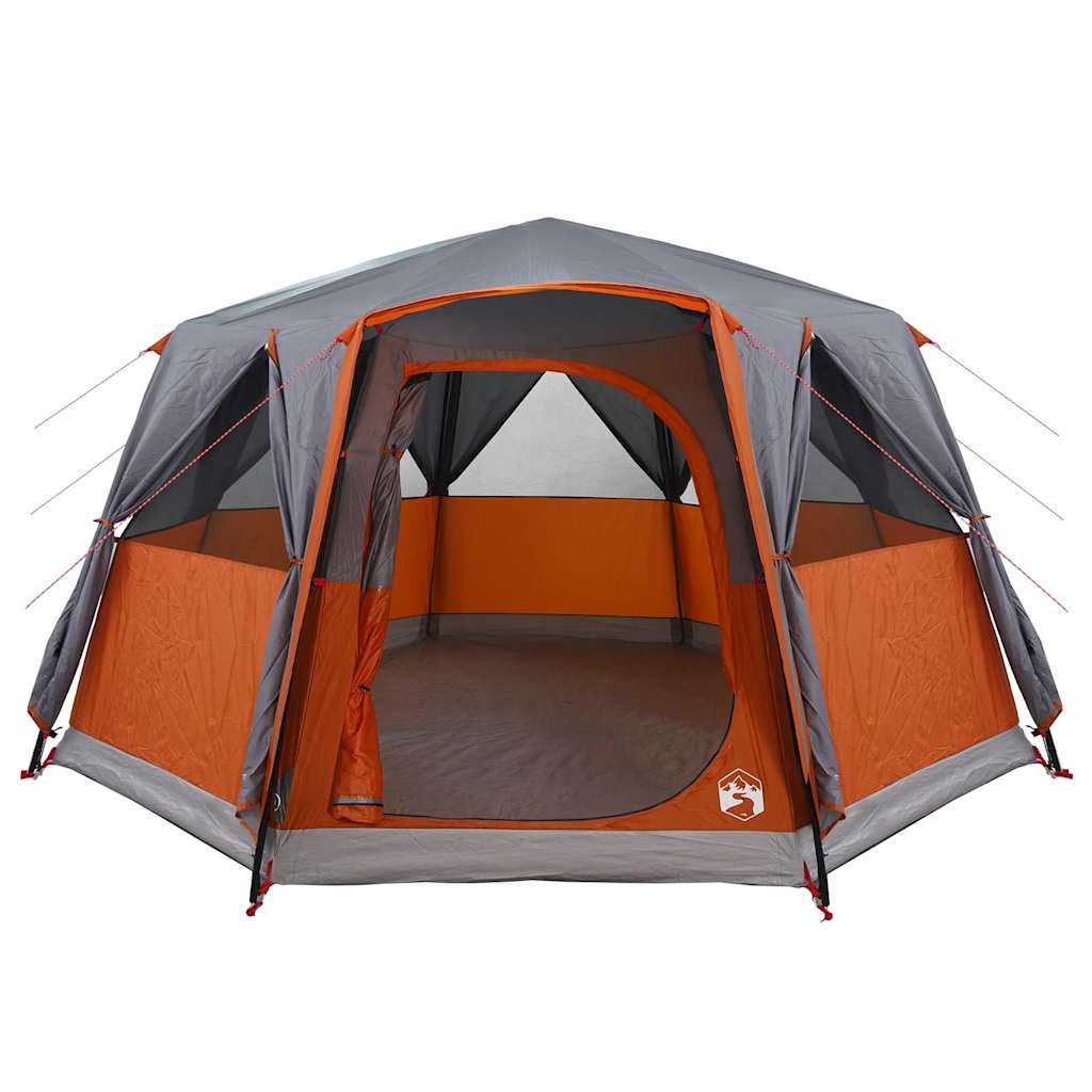 Cabin Tent 6-Person Grey and Orange 425 x 396 x 222 cm