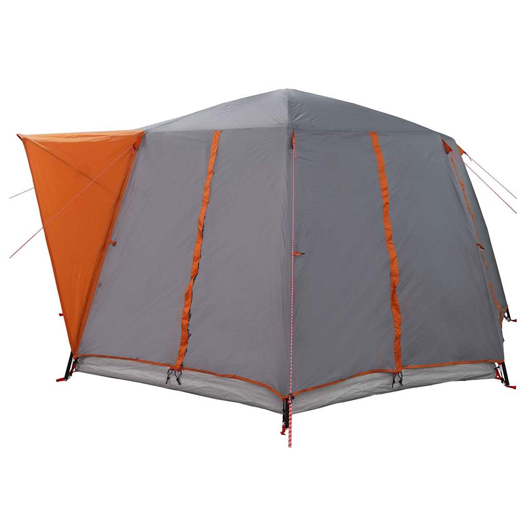 Cabin Tent 6-Person Grey and Orange 425 x 396 x 222 cm
