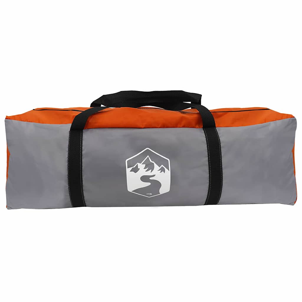 Cabin Tent 7-Person Grey and Orange 400 x 350 x 212 cm