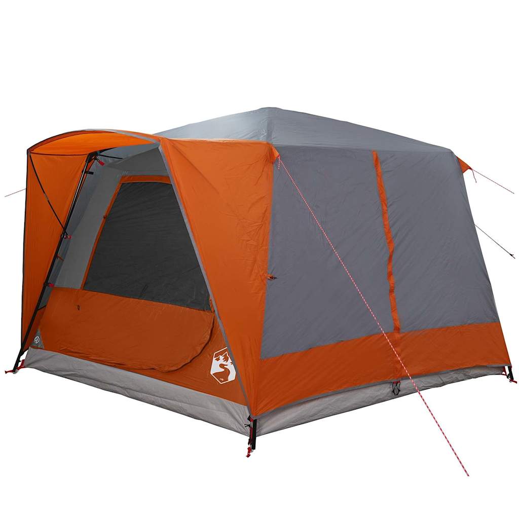 Cabin Tent 7-Person Grey and Orange 400 x 350 x 212 cm