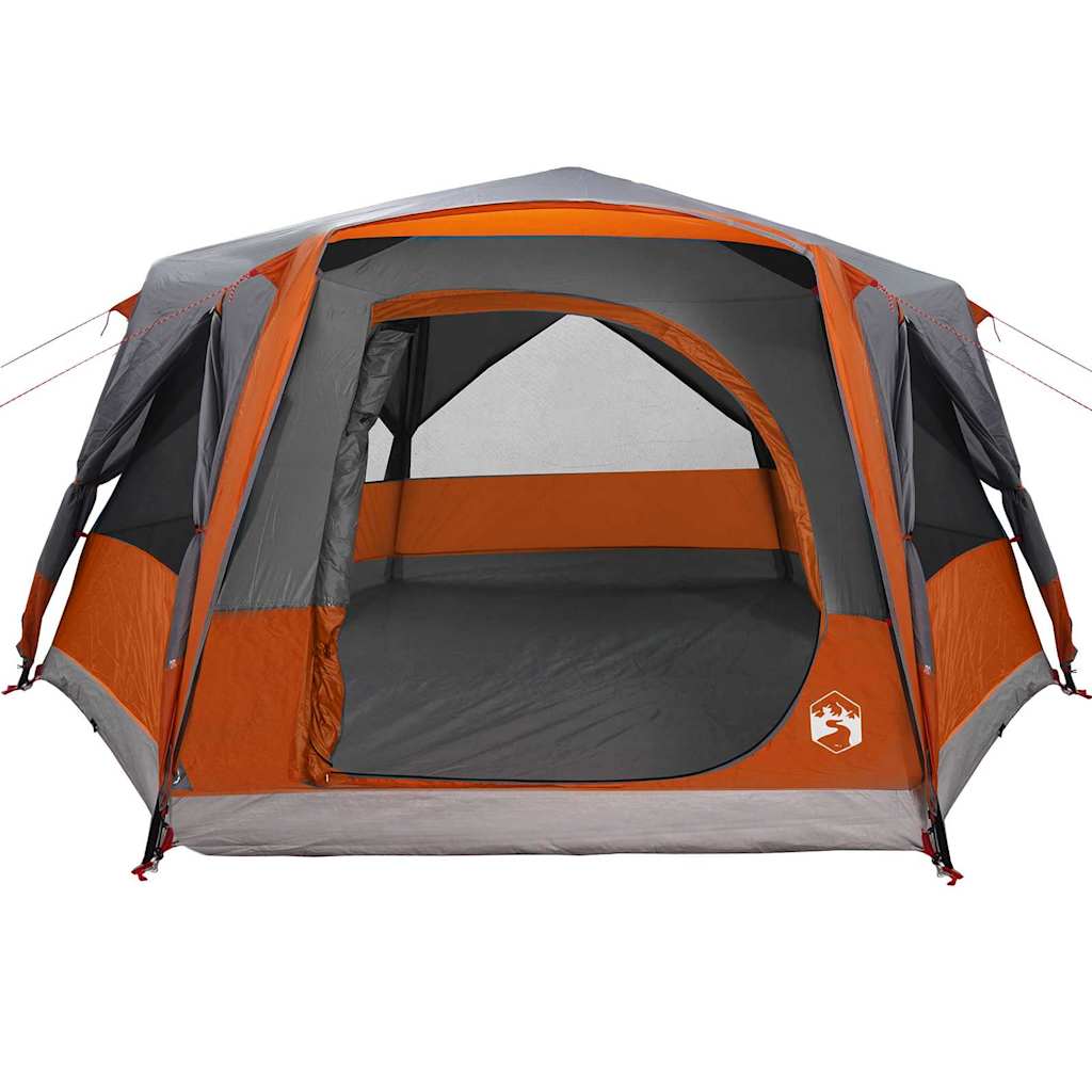 Cabin Tent 7-Person Grey and Orange 400 x 350 x 212 cm