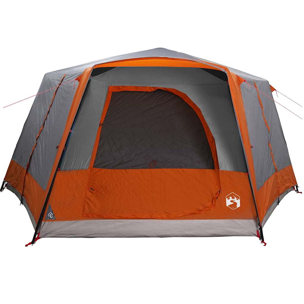 Cabin Tent 7-Person Grey and Orange 400 x 350 x 212 cm
