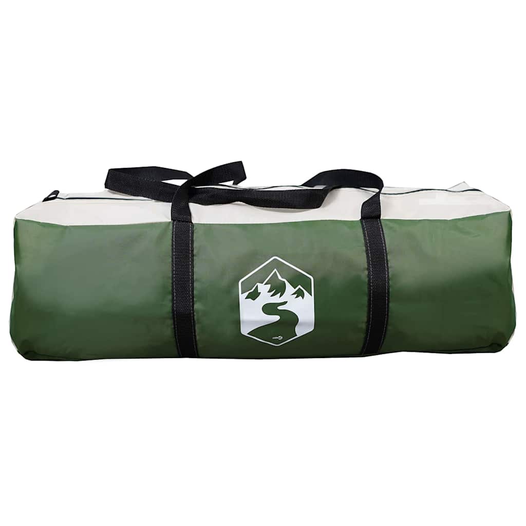 Cabin Tent 5-Person Green and White 333 x 317 x 194 cm