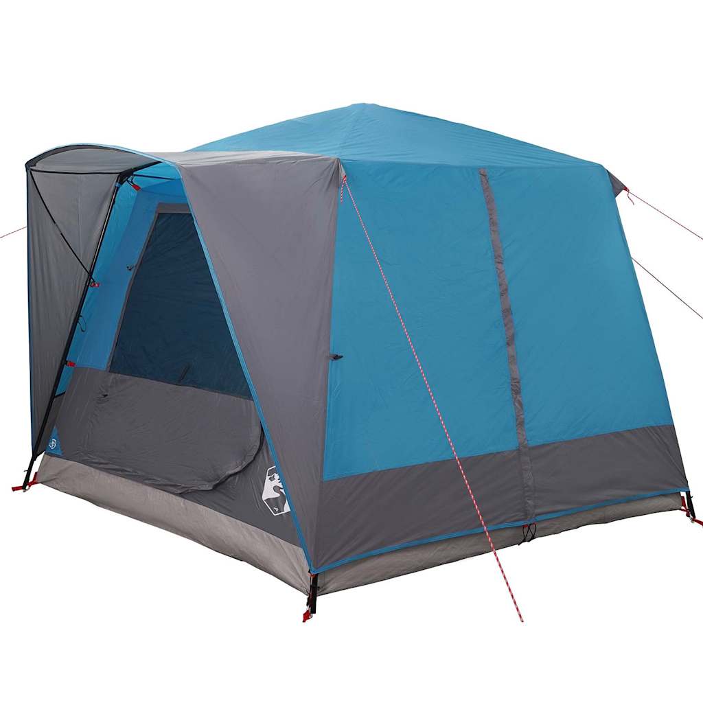 Cabin Tent 5-Person with Roof Blue and Grey 333 x 317 x 194 cm