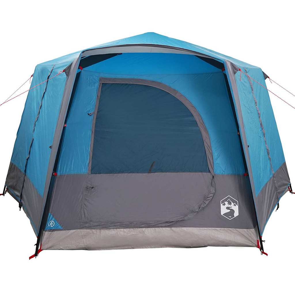 Cabin Tent 5-Person with Roof Blue and Grey 333 x 317 x 194 cm
