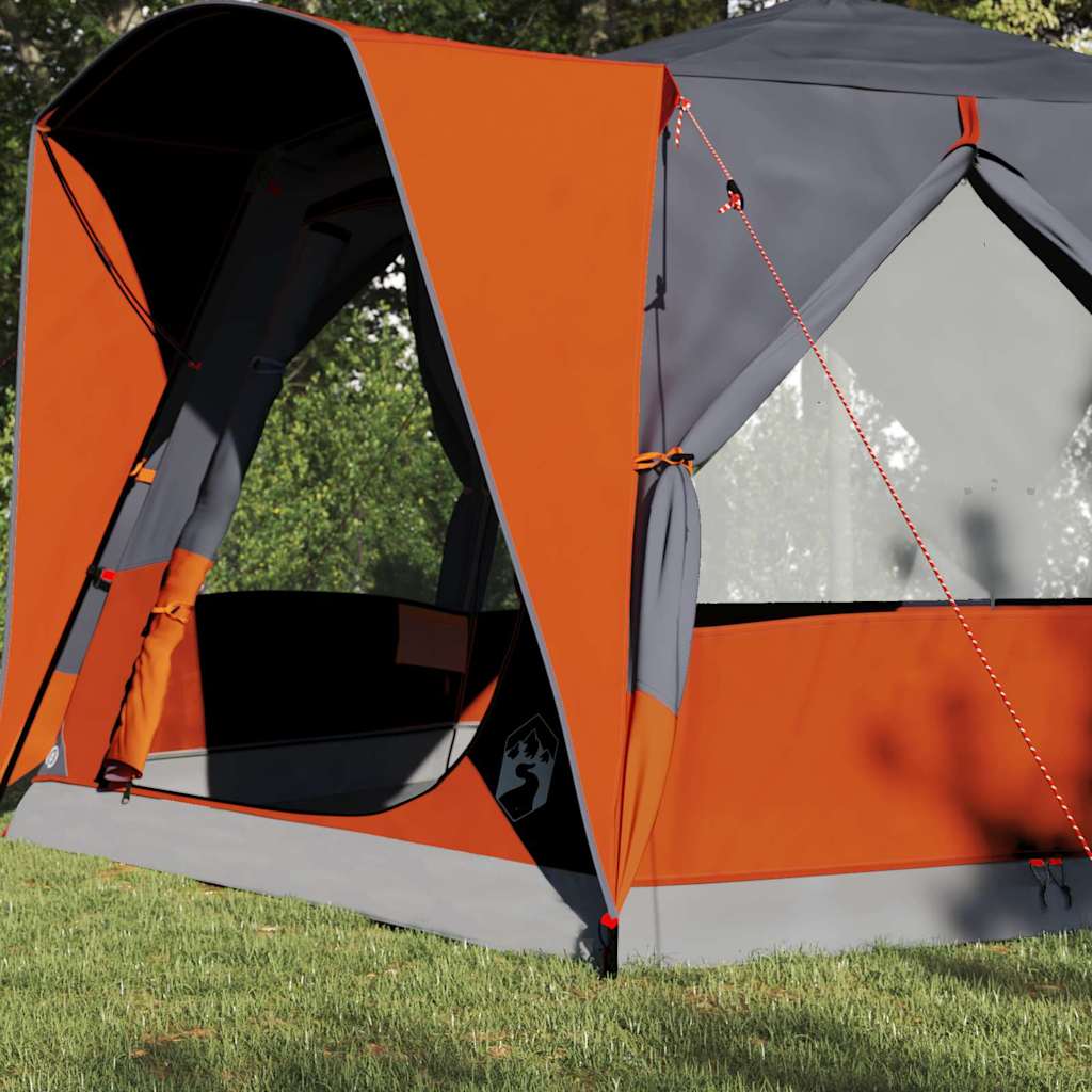 Cabin Tent 5-Person Grey and Orange 333 x 317 x 194 cm