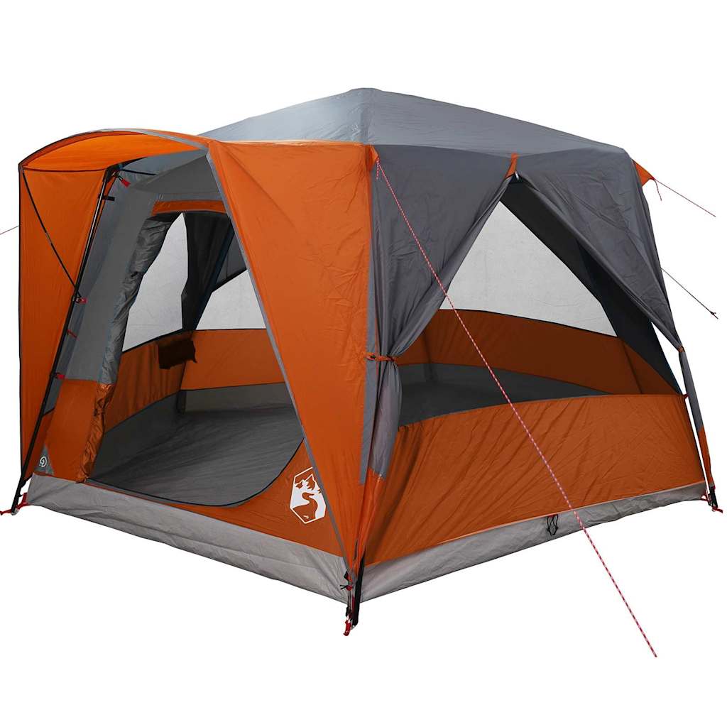 Cabin Tent 5-Person Grey and Orange 333 x 317 x 194 cm