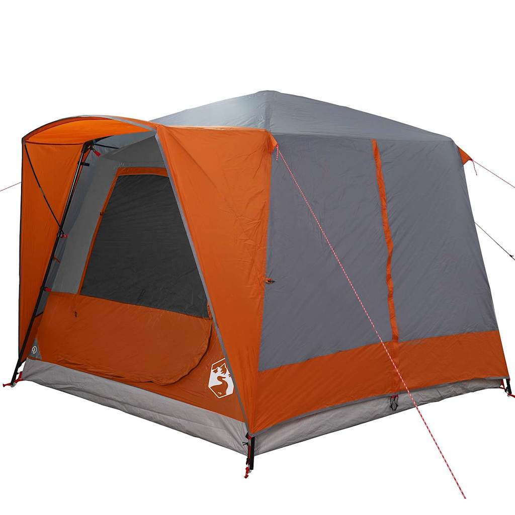 Cabin Tent 5-Person Grey and Orange 333 x 317 x 194 cm
