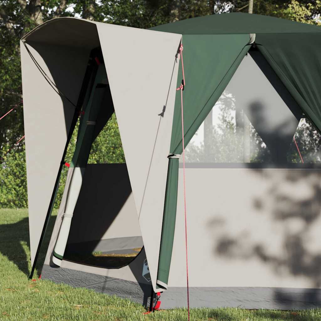 Cabin Tent 3-Person Green and White 320 x 320 x 203 cm