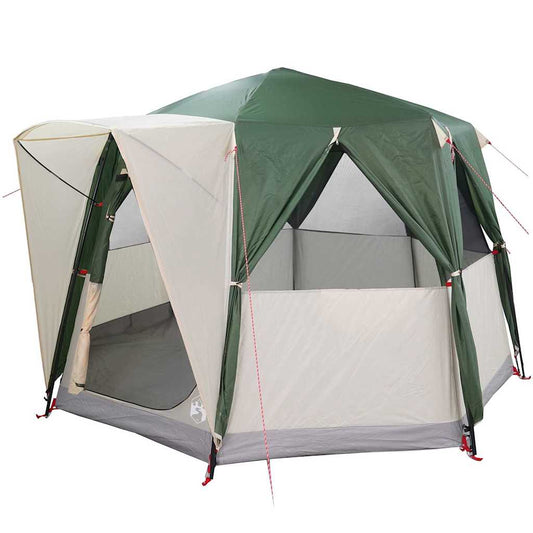 Cabin Tent 3-Person Green and White 320 x 320 x 203 cm