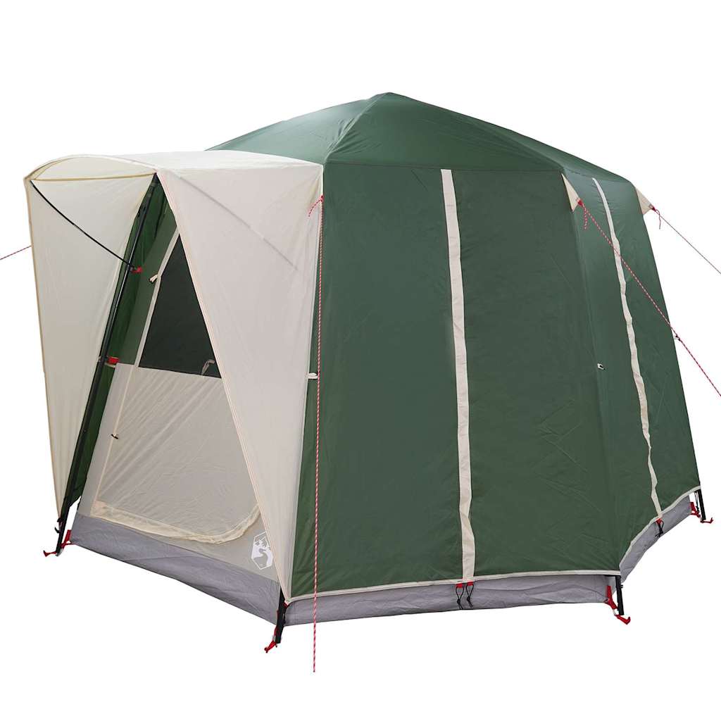 Cabin Tent 3-Person Green and White 320 x 320 x 203 cm