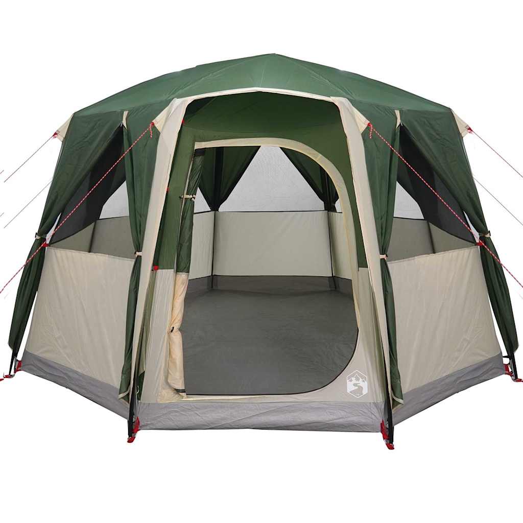 Cabin Tent 3-Person Green and White 320 x 320 x 203 cm