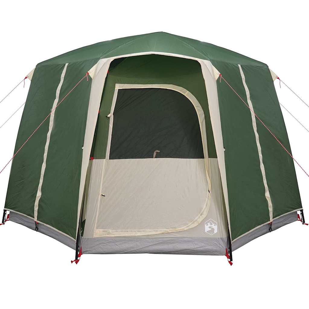 Cabin Tent 3-Person Green and White 320 x 320 x 203 cm