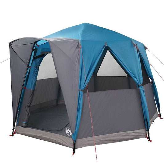 Cabin Tent 3-Person with Roof Blue and Grey 320 x 320 x 203 cm