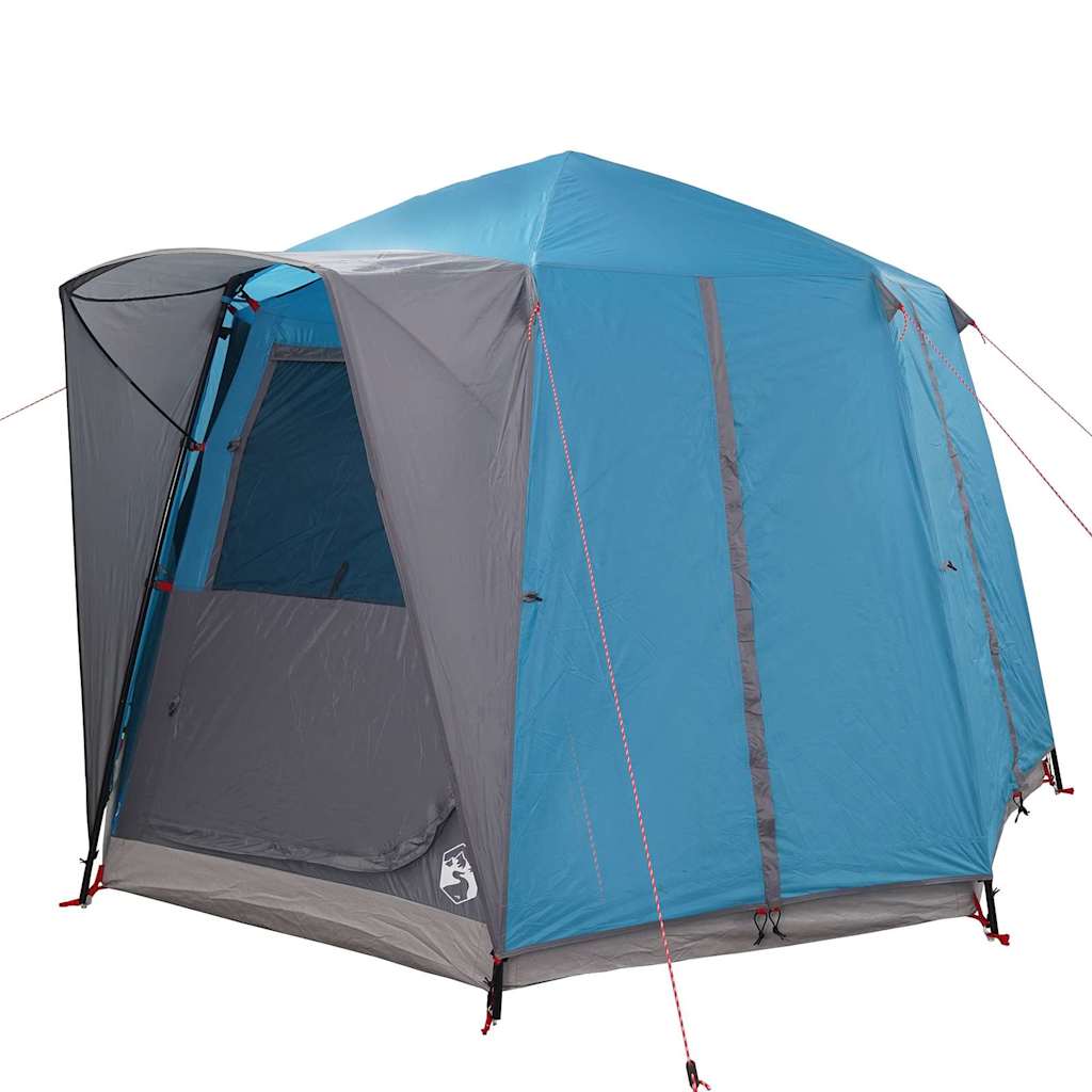 Cabin Tent 3-Person with Roof Blue and Grey 320 x 320 x 203 cm