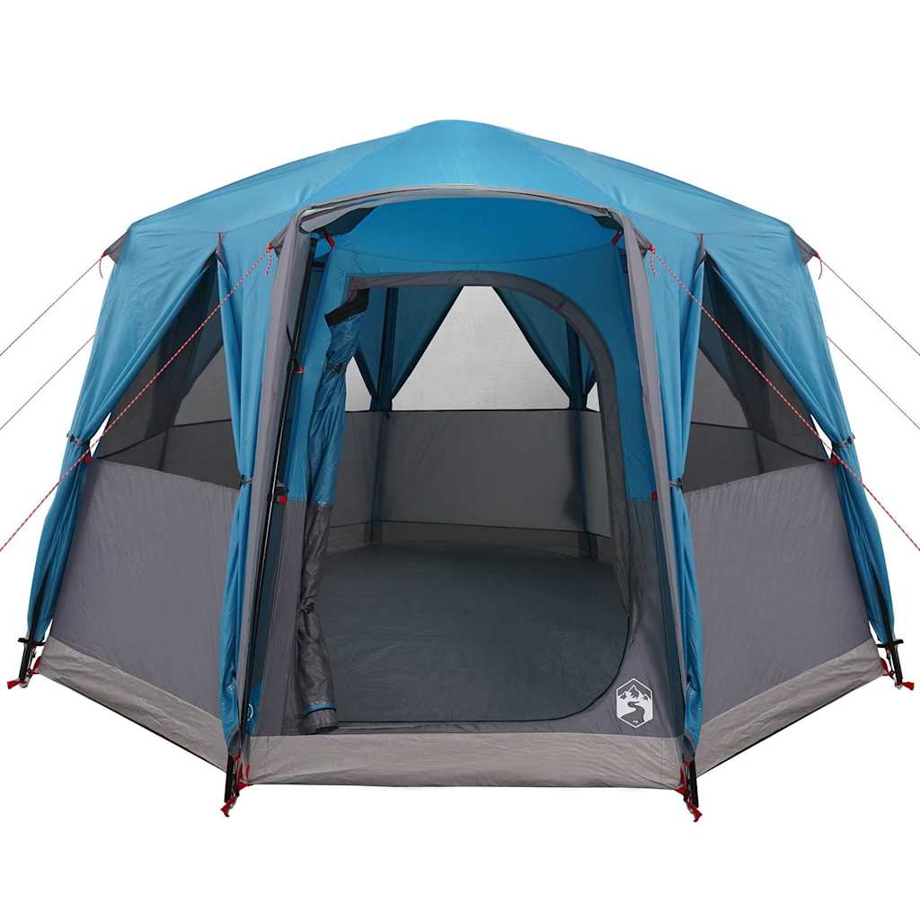 Cabin Tent 3-Person with Roof Blue and Grey 320 x 320 x 203 cm
