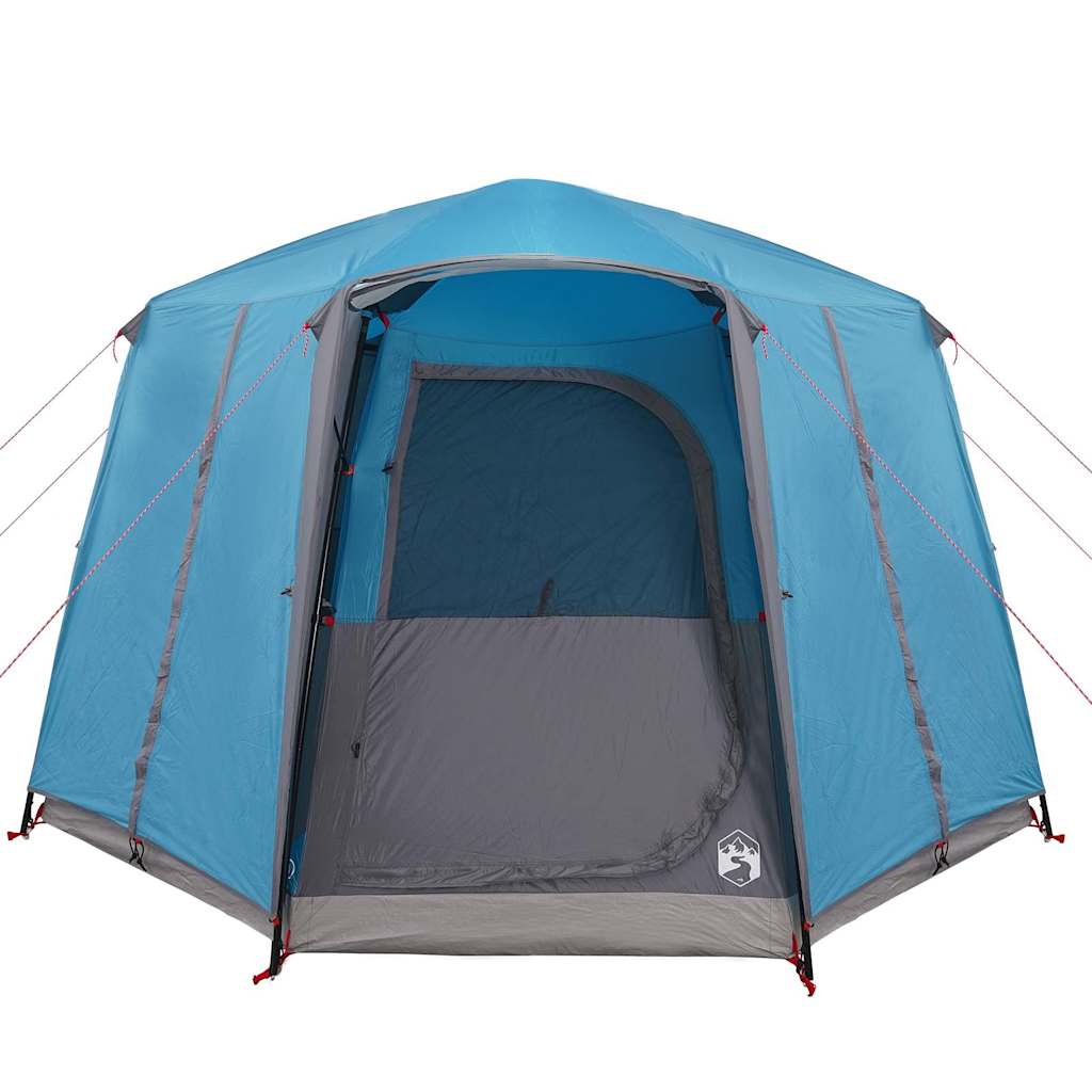 Cabin Tent 3-Person with Roof Blue and Grey 320 x 320 x 203 cm
