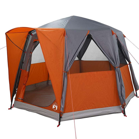 Cabin Tent 3-Person Grey and Orange 320 x 320 x 203 cm
