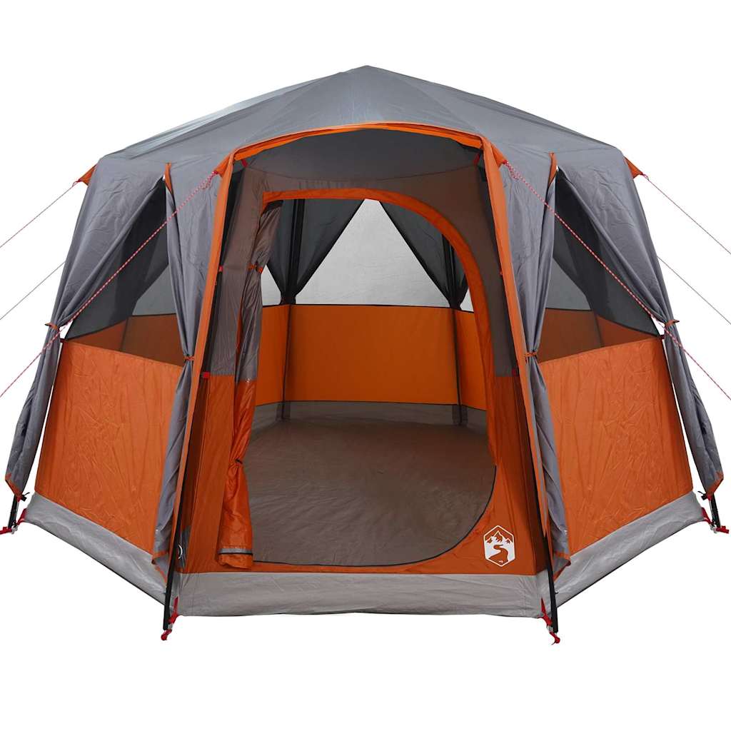 Cabin Tent 3-Person Grey and Orange 320 x 320 x 203 cm